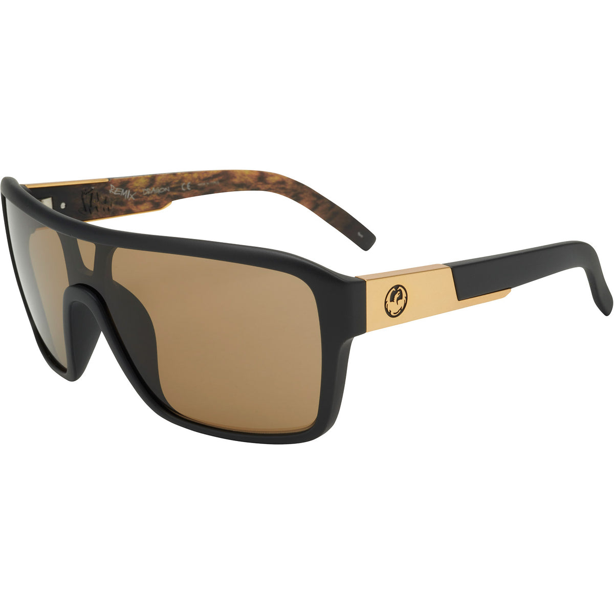 Dragon Remix Sunglasses Matte Black Lynxx w/ Lumalens Brown