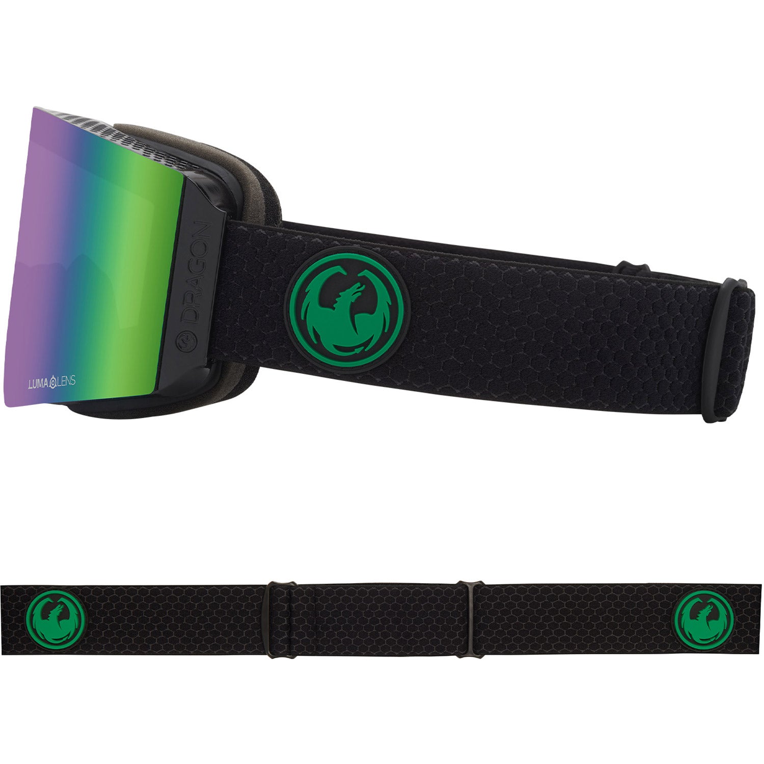Dragon RVX OTG MAG Snow Goggles 2023 Split Lumalens Green Ion Lens with Lumalens Amber Lens