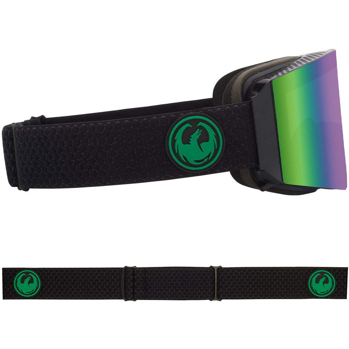 Dragon RVX OTG MAG Snow Goggles 2023 Split Lumalens Green Ion Lens with Lumalens Amber Lens