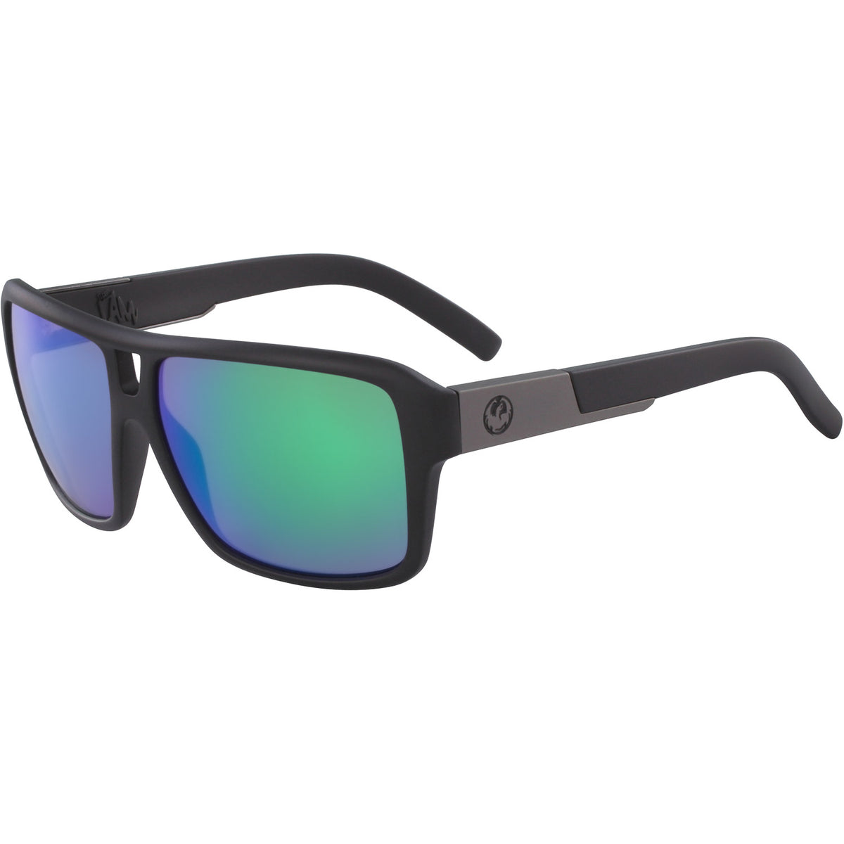 Dragon The Jam Sunglasses Matte Black w/ Lumalens Green Ion