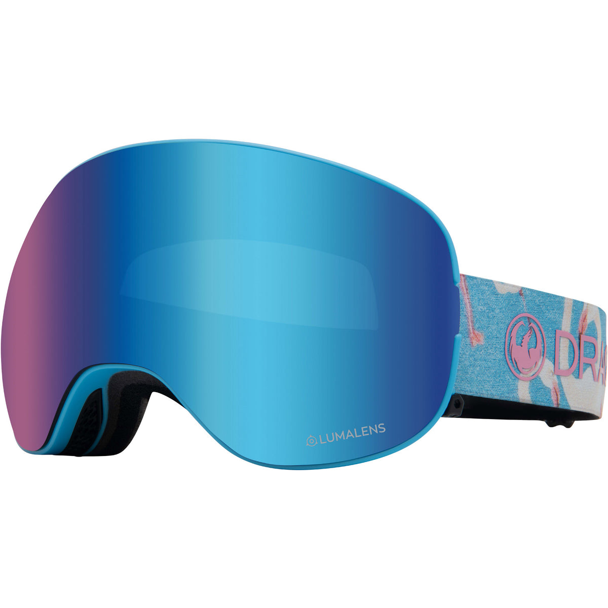 Dragon X2 Goggle 2020 Flamingo - Lumalens Blue Ion w/ Lumalens Amber lens