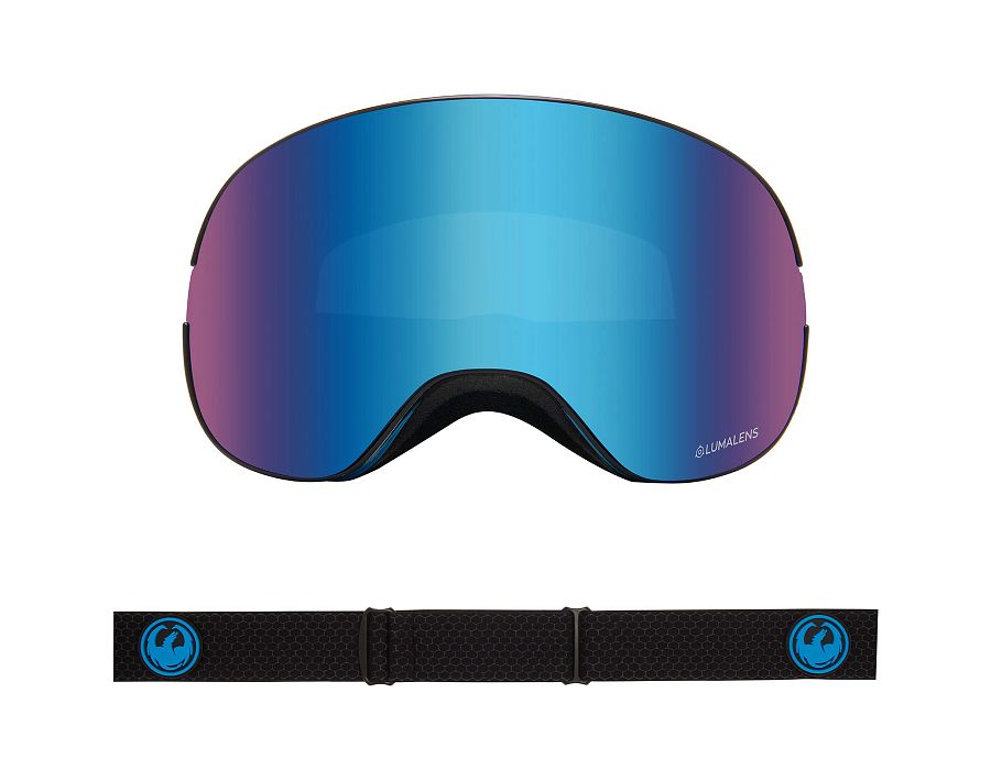 Dragon X2 Snow Goggles 2023 Split Lumalens Blue Ion Lens With Lumalens Amber Lens