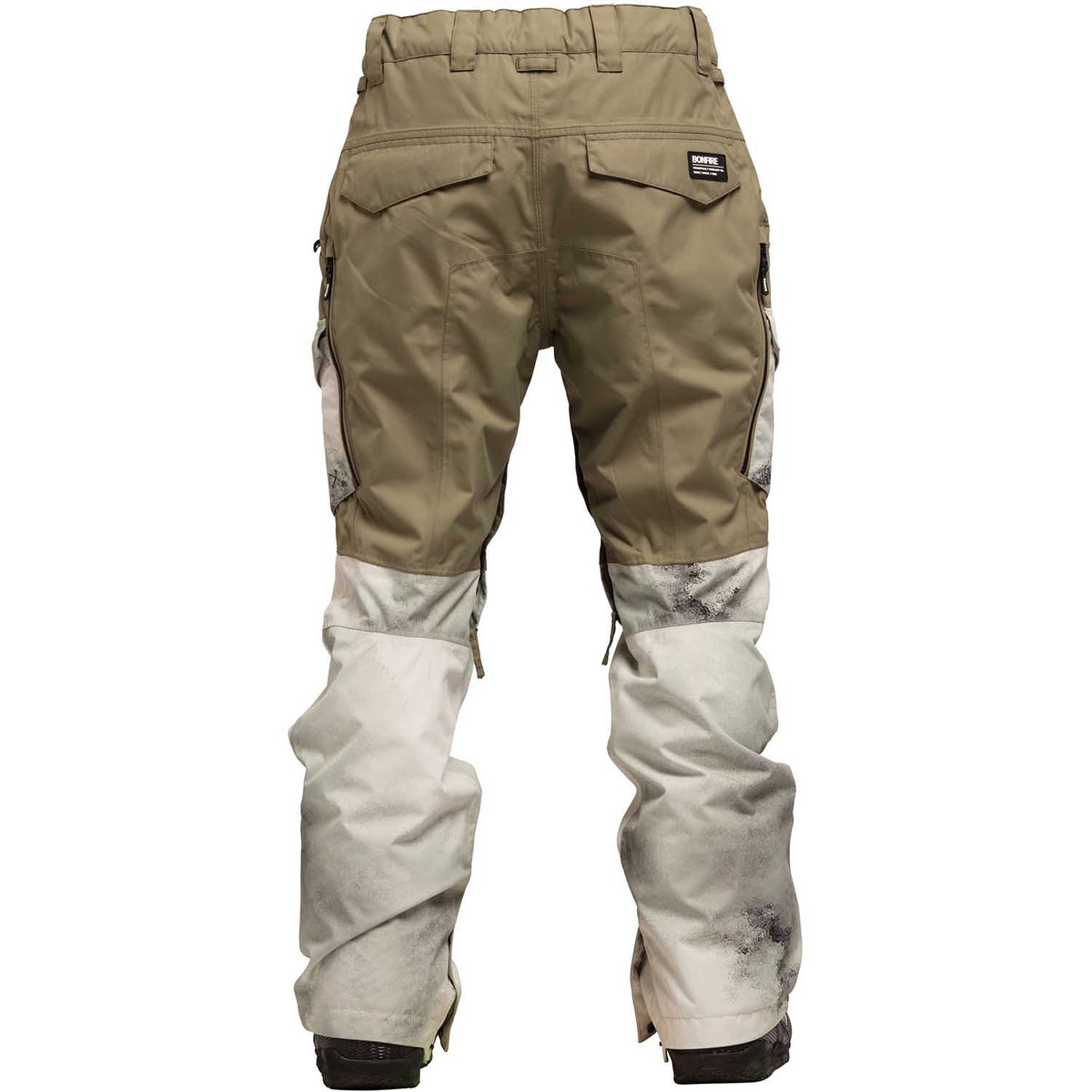 Bonfire Zone Mens Snowboard Pant 2018 Oil Fade Print Natural