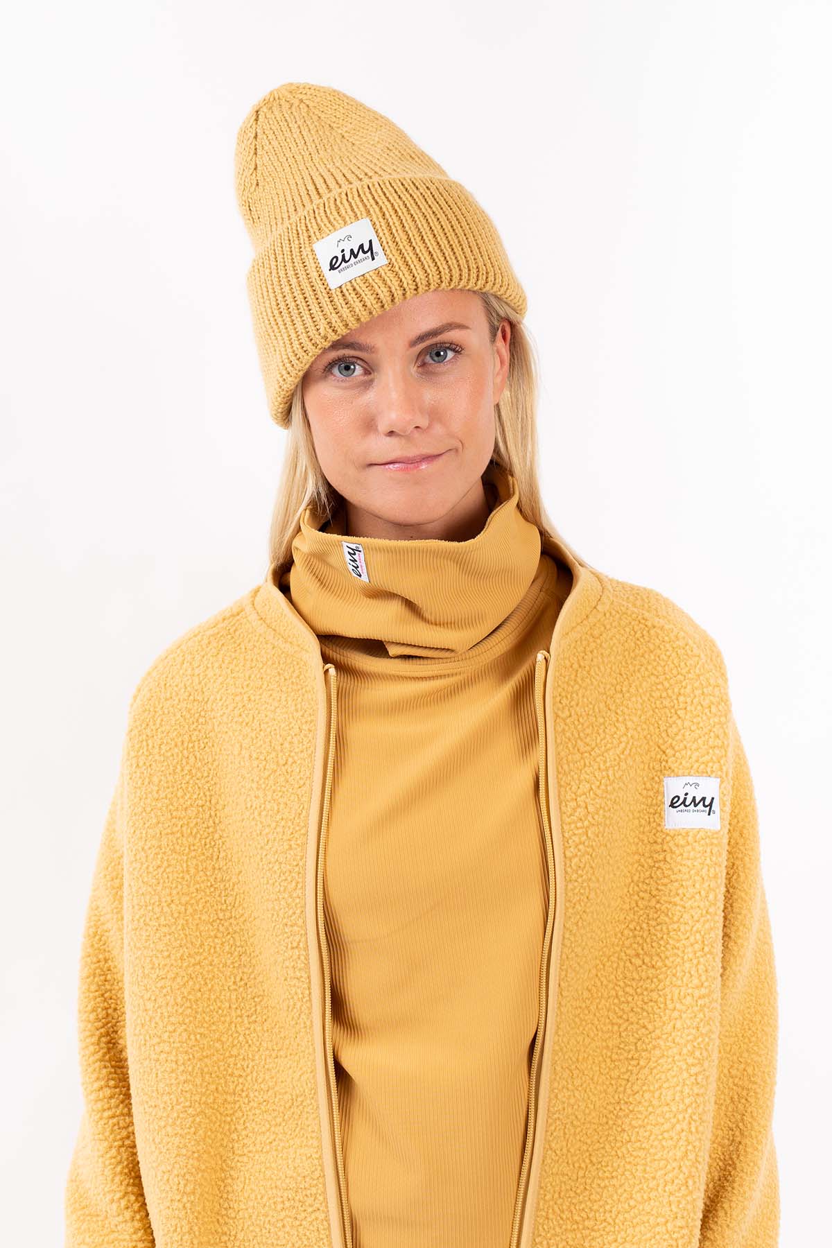 Eivy Easter Rib Wool Beannie Faded Amber