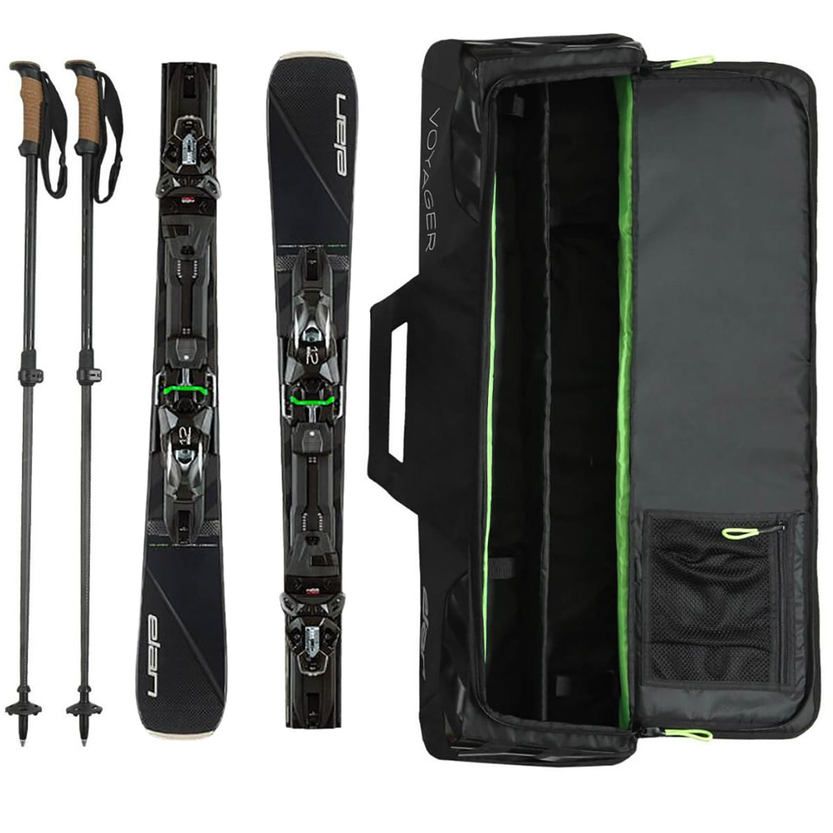 Voyager Black Skis w/ EMX 12.0 GW Bindings Package 2023