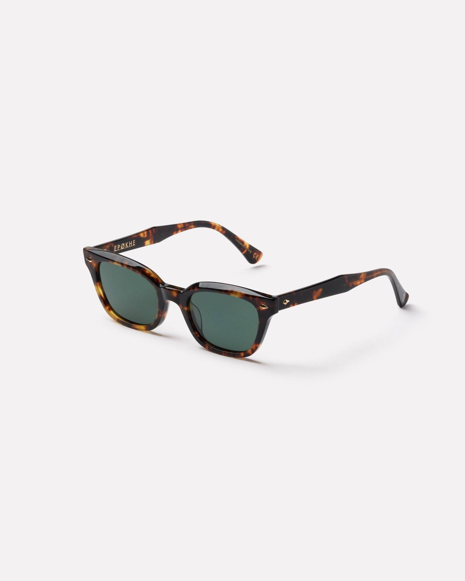 Epokhe Ceremony Sunglasses Tortoise Polished / Green Polarised