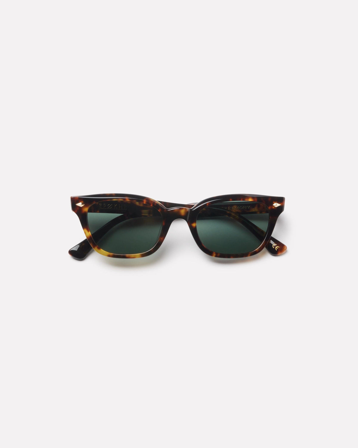Epokhe Ceremony Sunglasses Tortoise Polished / Green Polarised