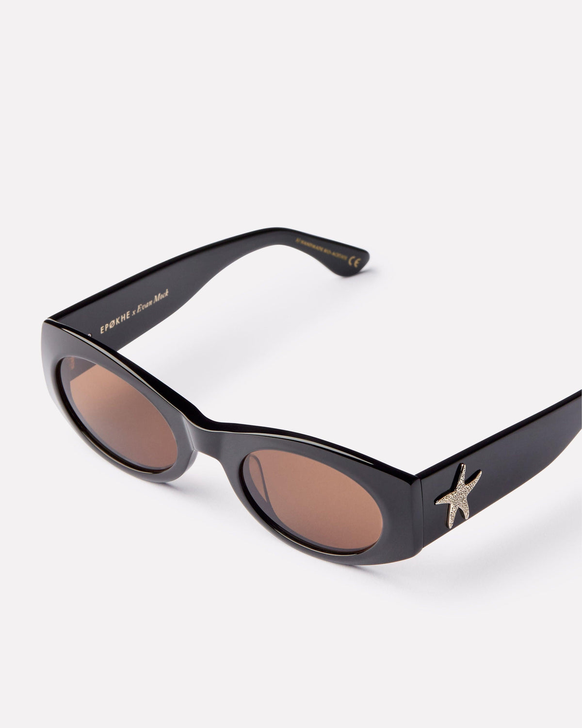 Epokhe Suede Sunglasses Black Polished / Bronze Amber