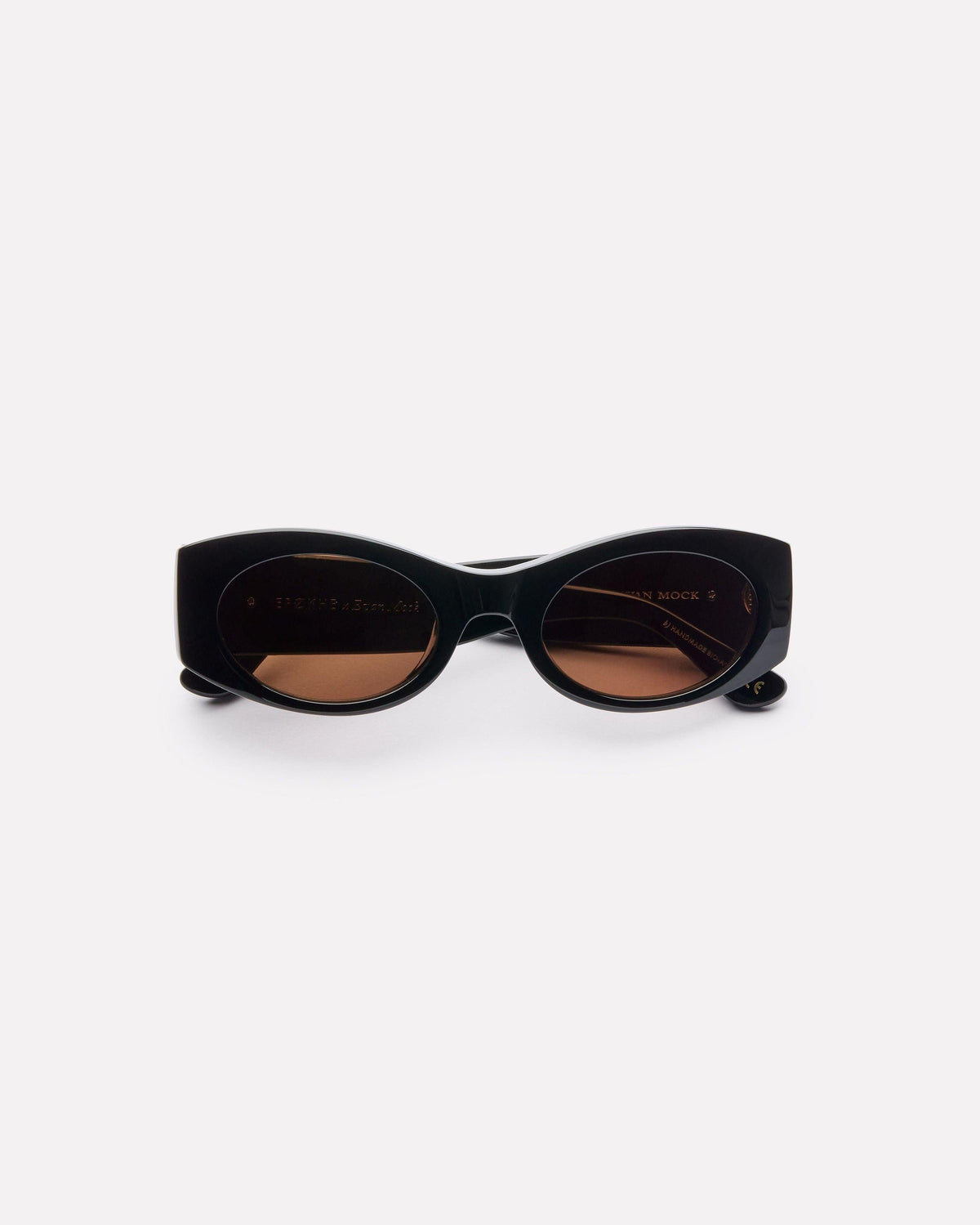 Epokhe Suede Sunglasses Black Polished / Bronze Amber