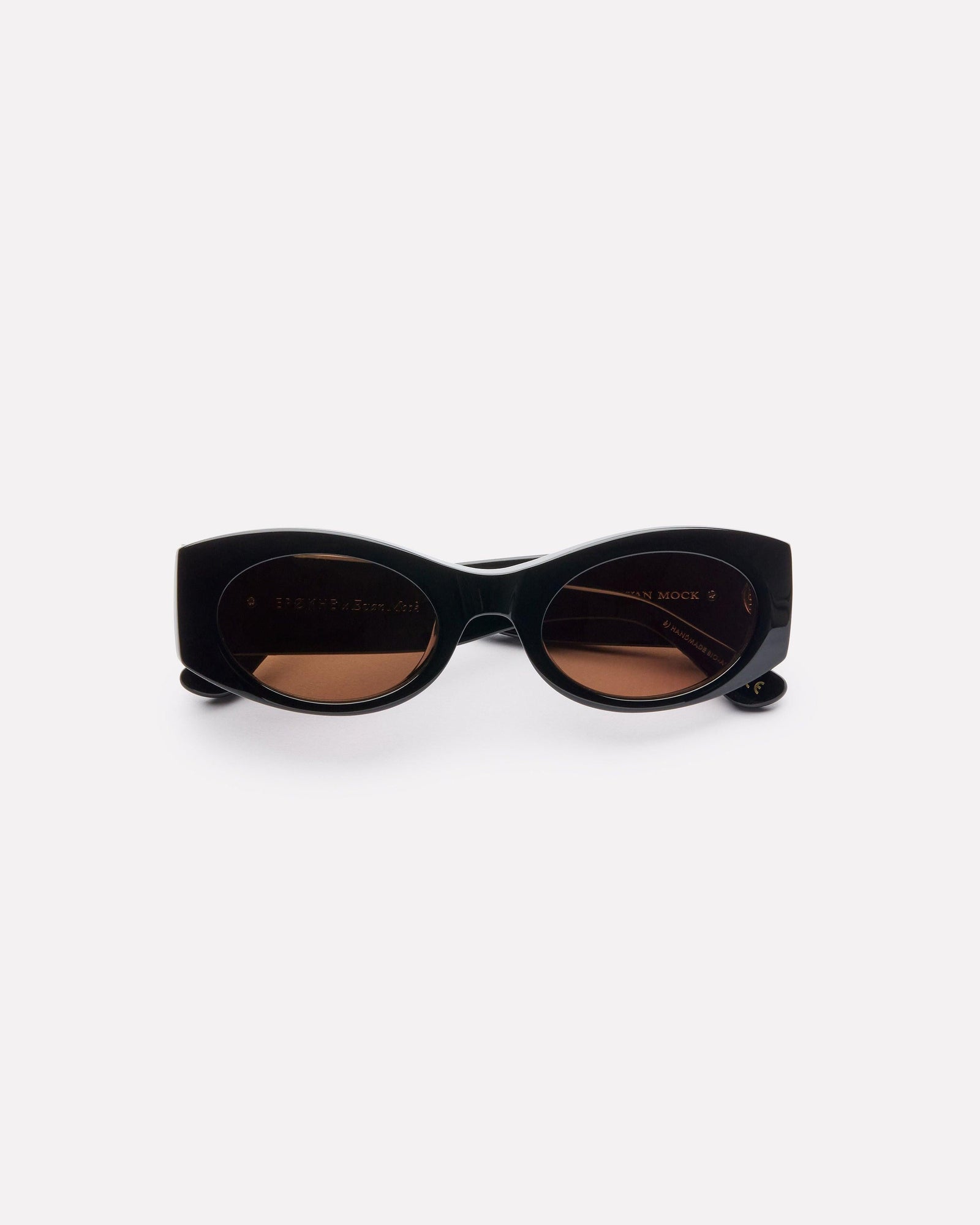 Epokhe Suede Sunglasses Black Polished / Bronze Amber