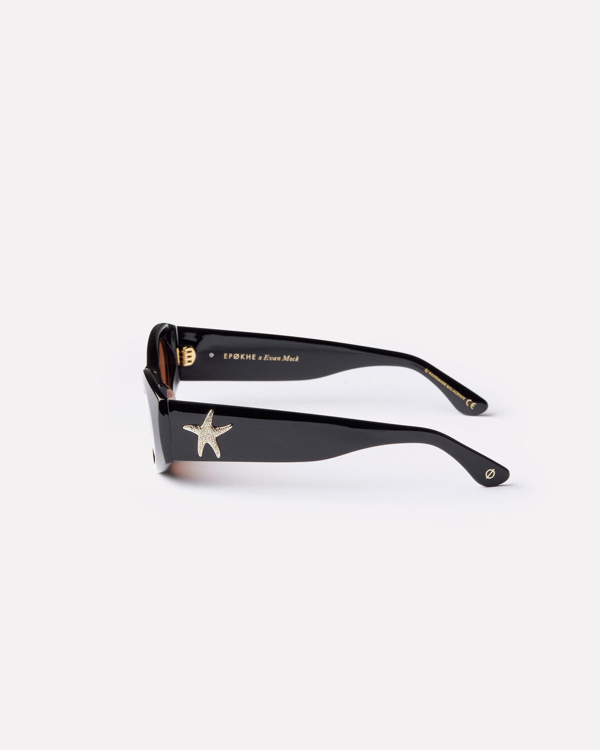 Epokhe Suede Sunglasses Black Polished / Bronze Amber