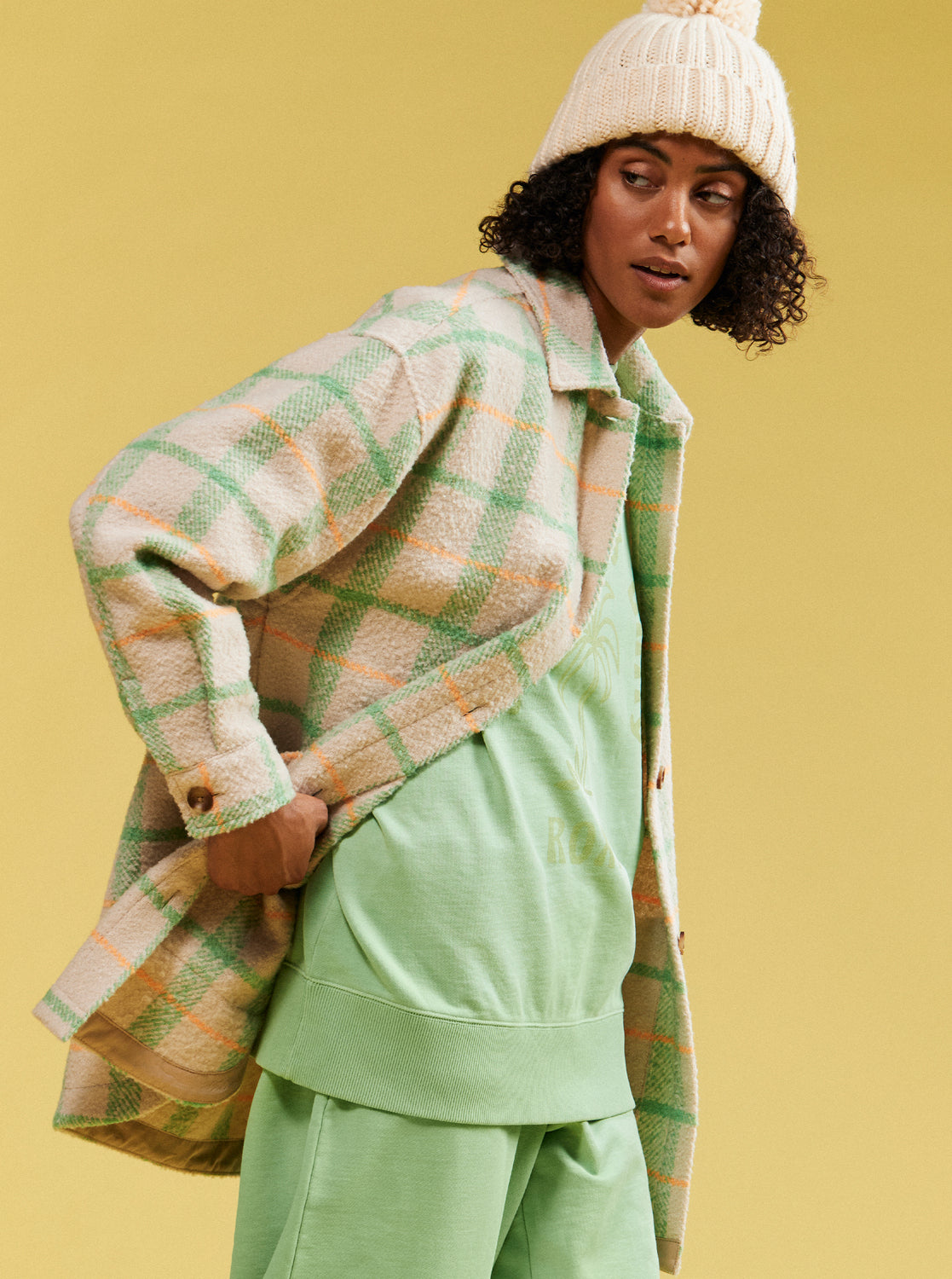 Womens Check It Out Oversized Overshirt