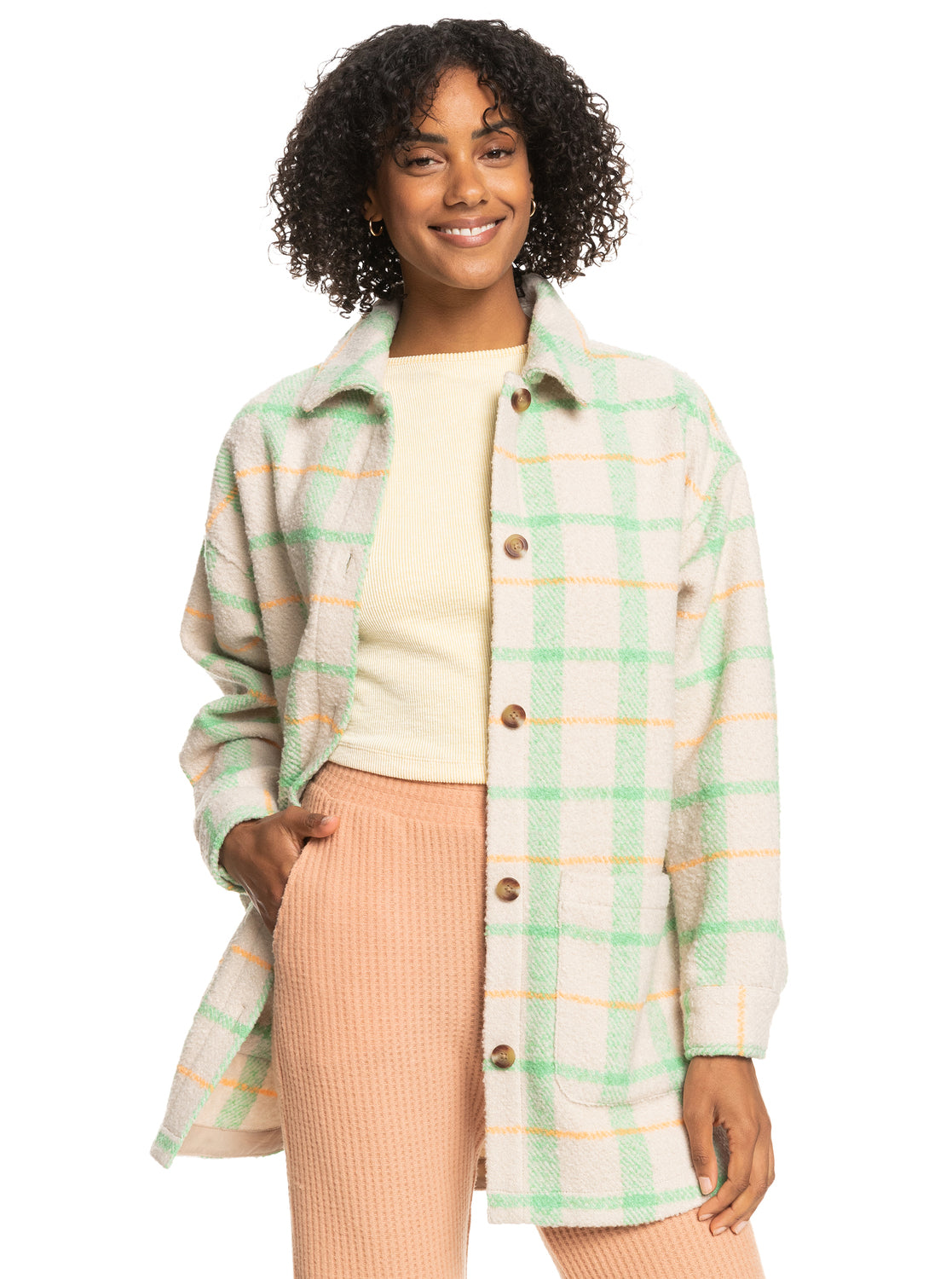 Womens Check It Out Oversized Overshirt