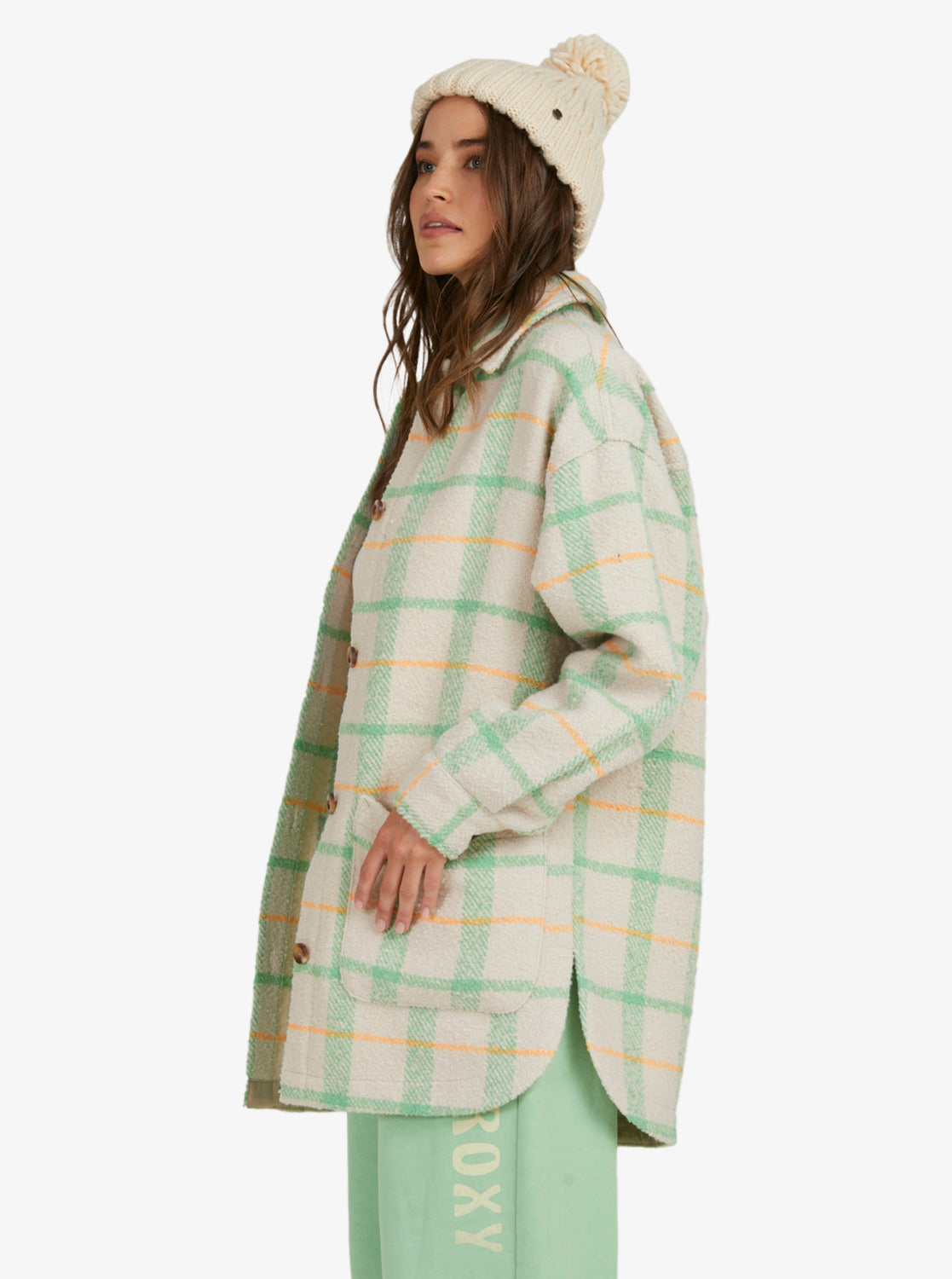 Womens Check It Out Oversized Overshirt