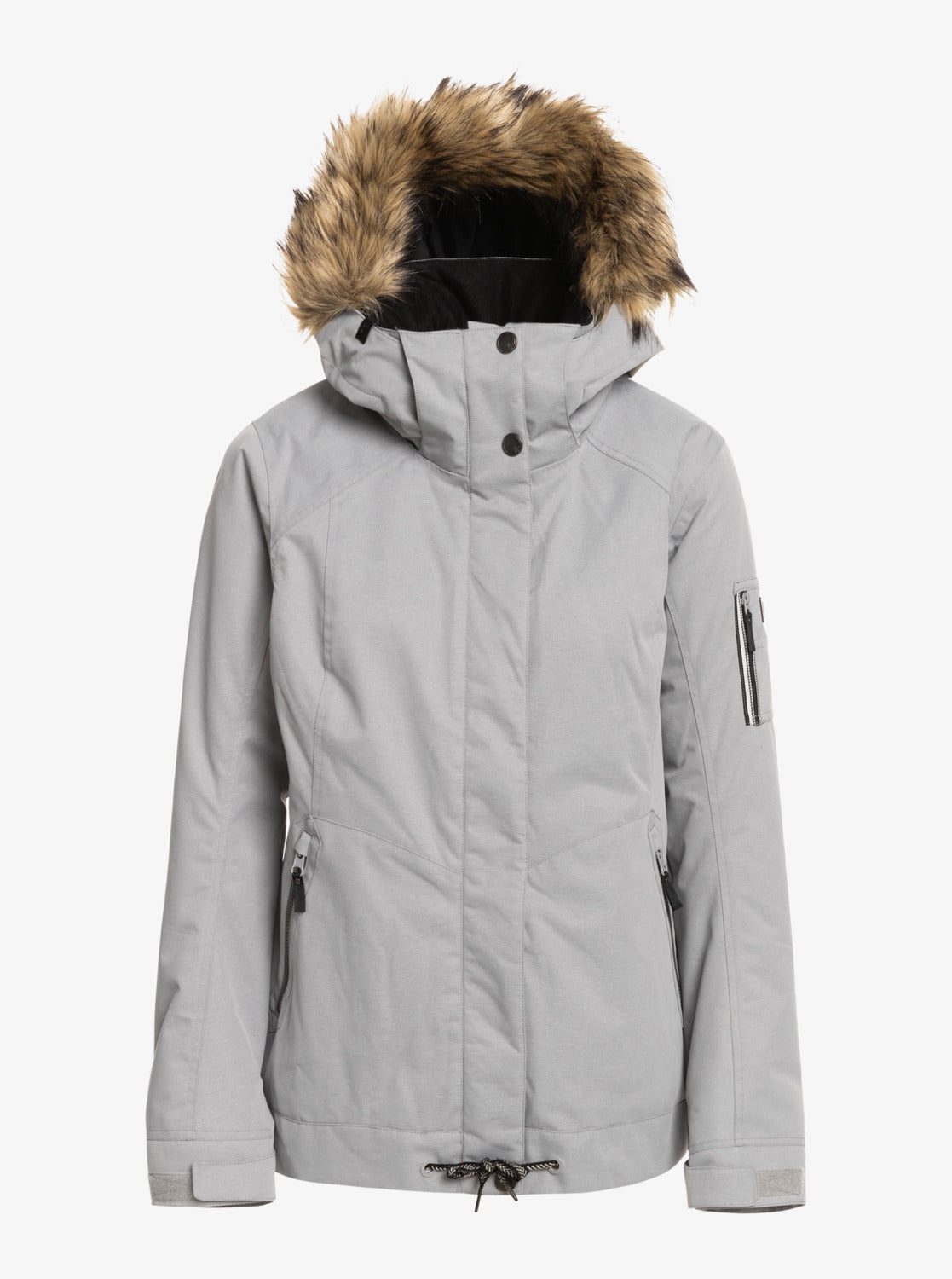 Roxy Womens Meade Insulated Snow Jacket Grey Heather