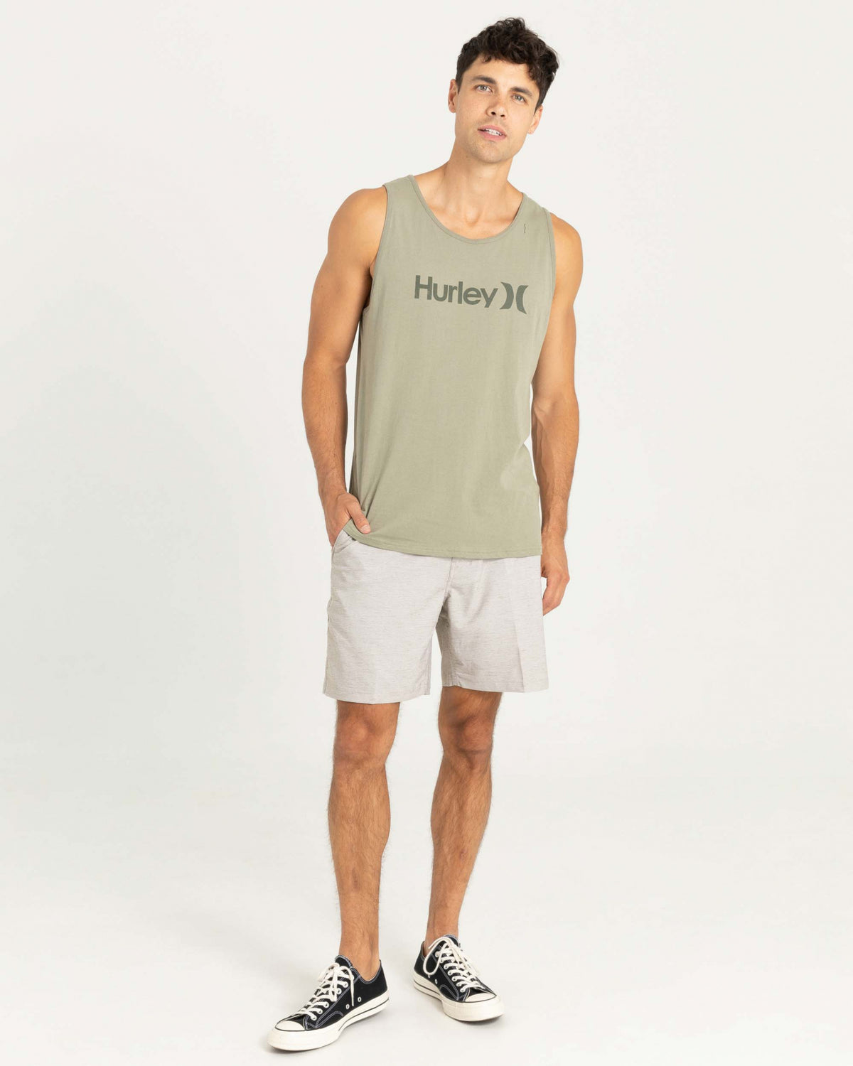 Everyday Washed One And Only Hurley Mens Solid Singlet