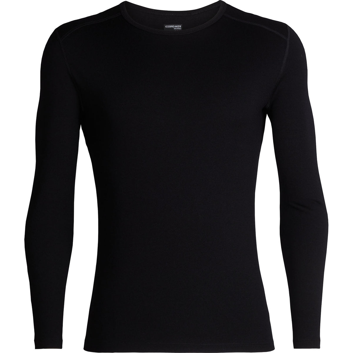 Icebreaker Mens Tech Top Long Sleeve Crewe Thermal Top 2019 Black
