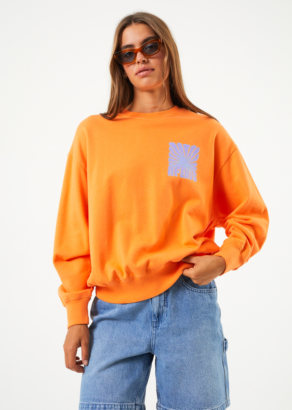 Moomin - Recycled Crew Neck Jumper - Tangerine