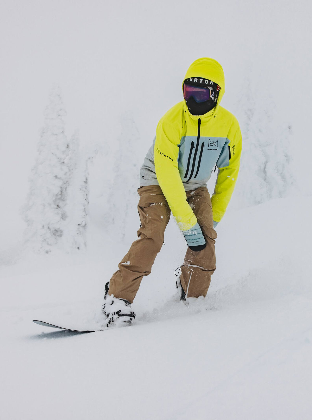 Burton Men's Burton [ak] Swash GORE-TEX 2L Jacket Limeade/Ballad Blue/Gray Cloud