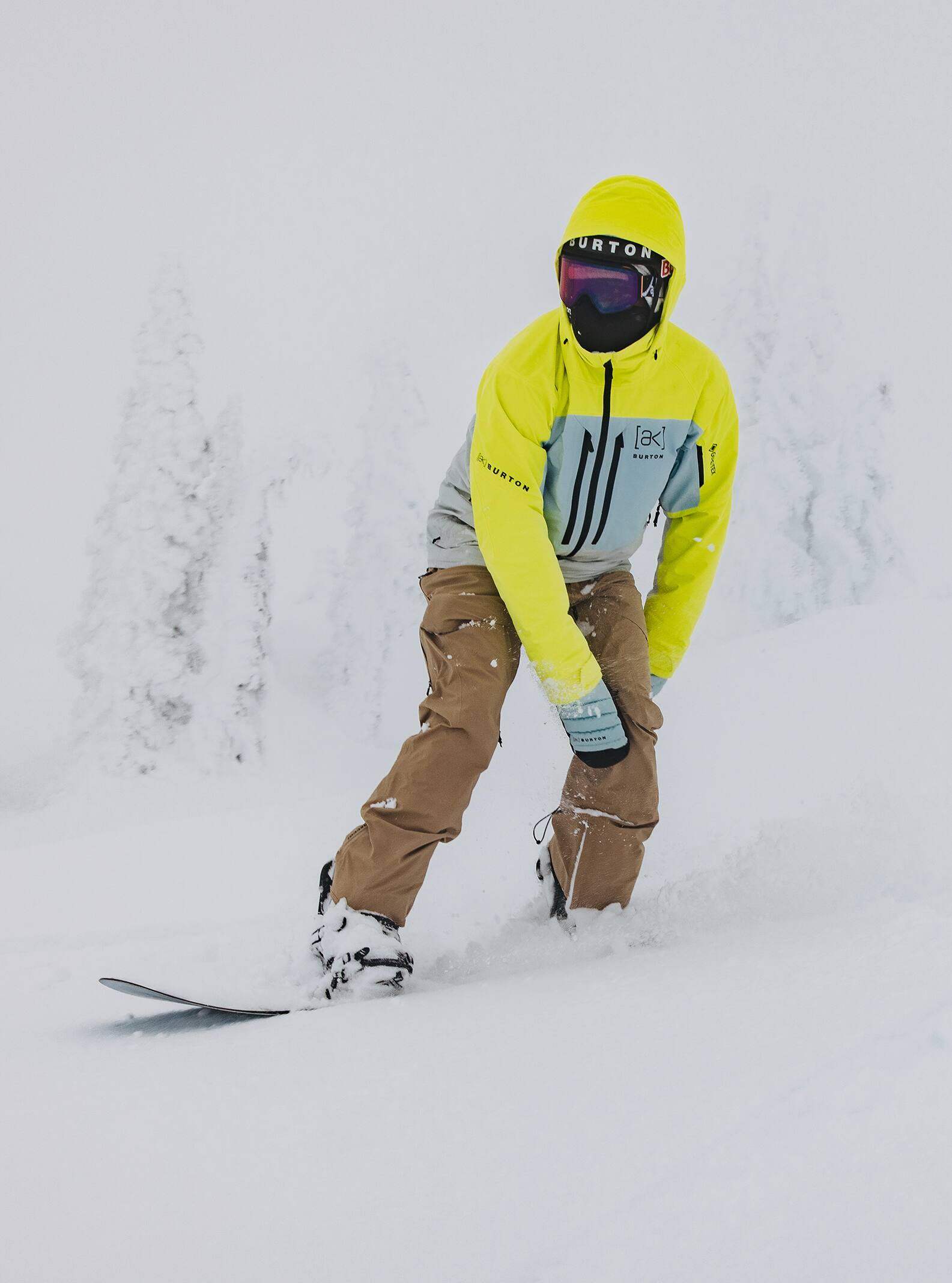 Burton Men's Burton [ak] Swash GORE-TEX 2L Jacket Limeade/Ballad Blue/Gray Cloud