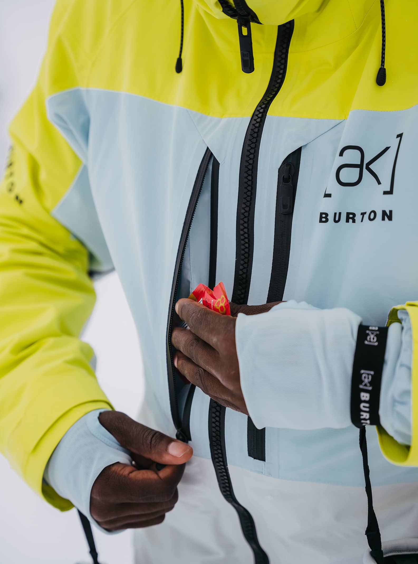 Burton Men's Burton [ak] Swash GORE-TEX 2L Jacket Limeade/Ballad Blue/Gray Cloud