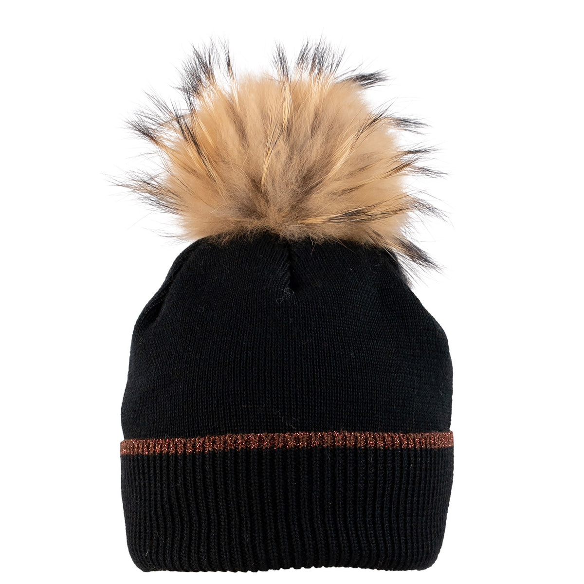 Henri Duvillard Gliere Fur Womens Beanie 2020 Black 1