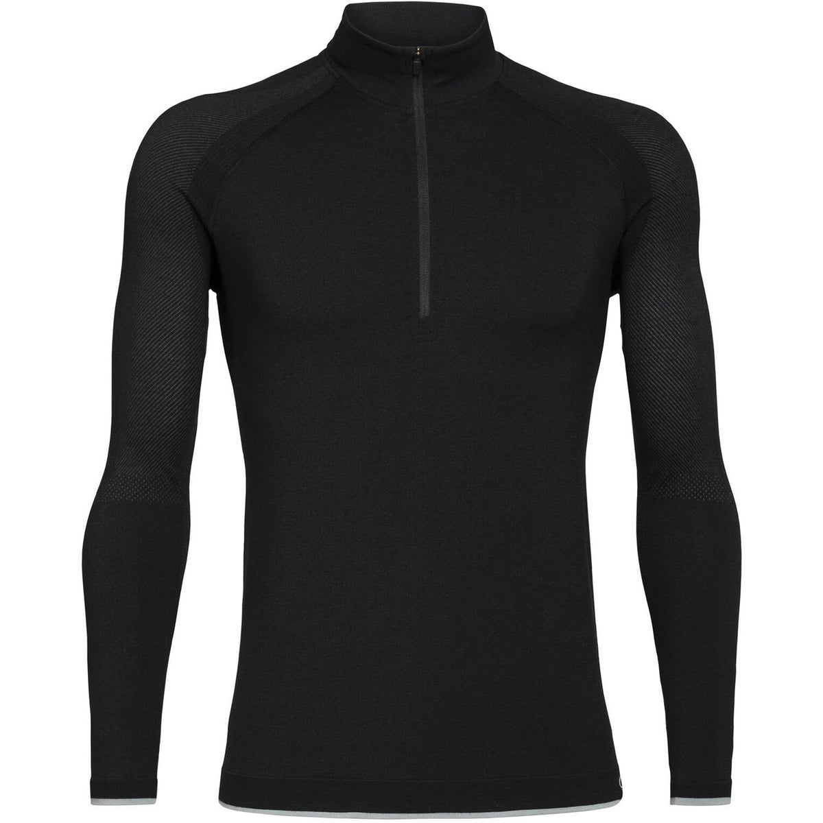 Icebreaker Mens 200 Zone Seamless Long Sleeve Halfzip Skivvy Black