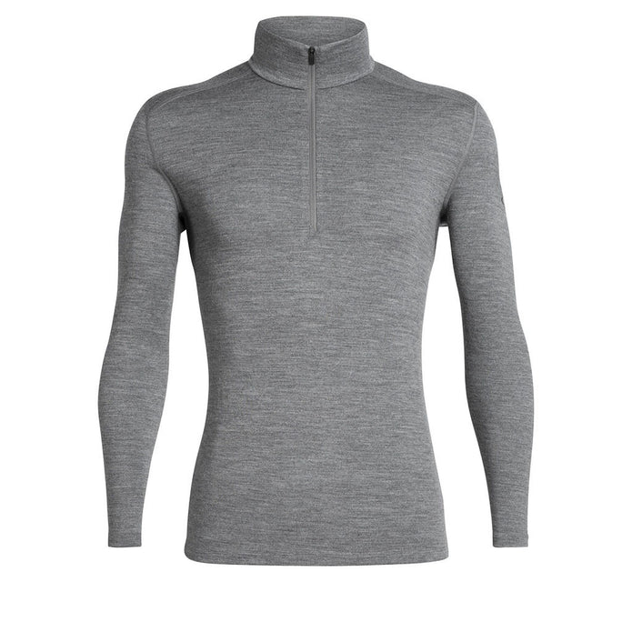 Icebreaker Men's Merino 260 Tech Long Sleeve Half Zip Thermal Top Gritstone Heather
