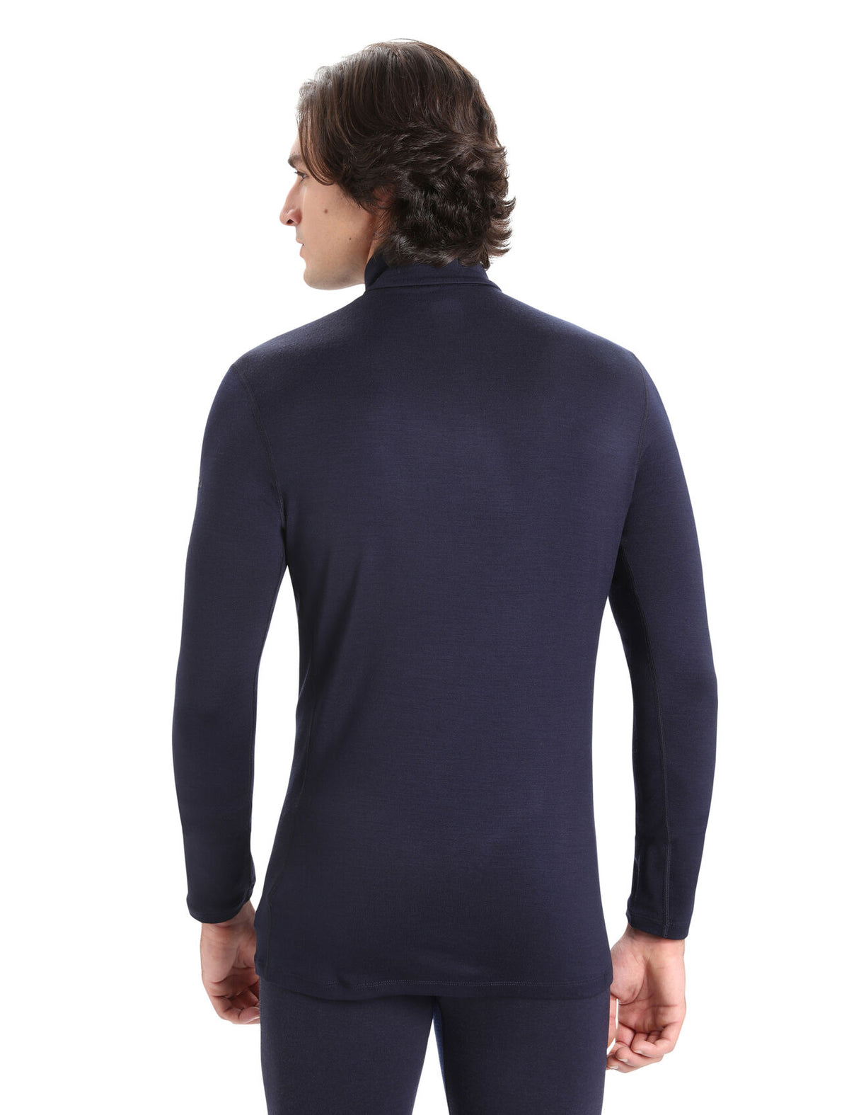 Icebreaker Men's Merino 260 Tech Long Sleeve Half Zip Thermal Top Midnight Navy