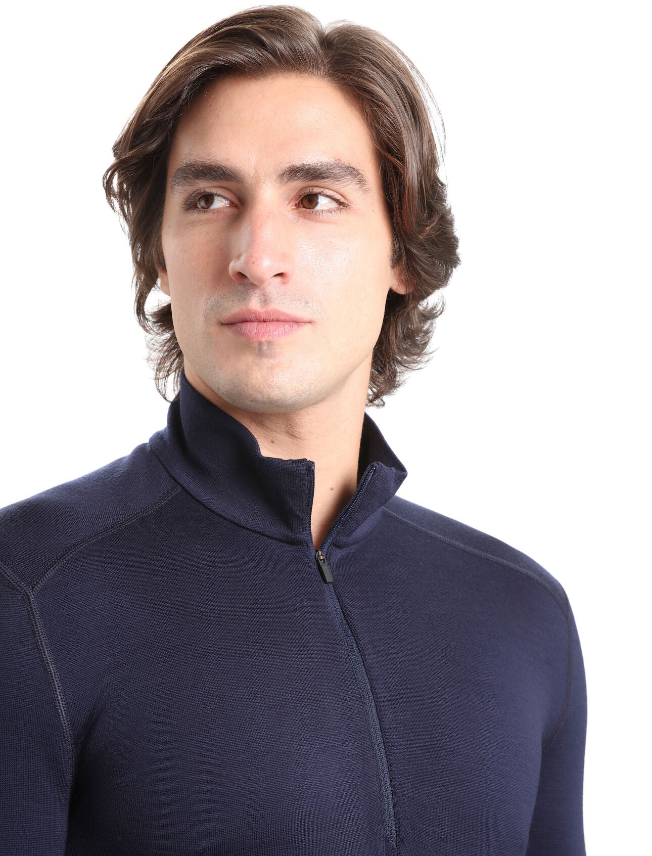Icebreaker Men's Merino 260 Tech Long Sleeve Half Zip Thermal Top Midnight Navy