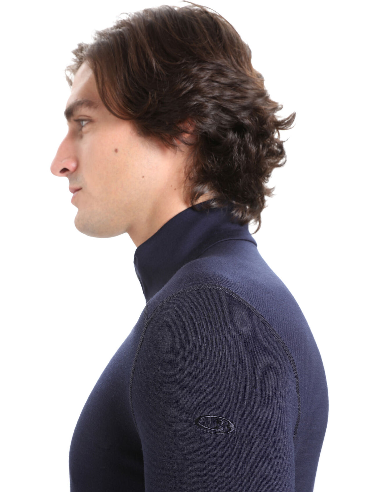 Icebreaker Men's Merino 260 Tech Long Sleeve Half Zip Thermal Top Midnight Navy