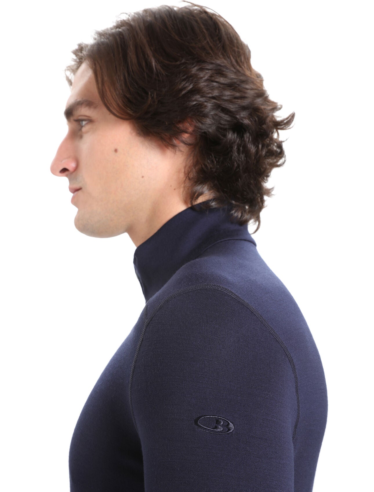 Icebreaker Men's Merino 260 Tech Long Sleeve Half Zip Thermal Top Midnight Navy