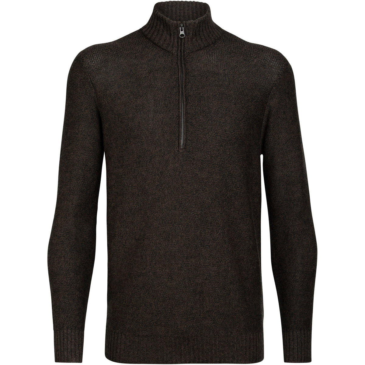 Icebreaker Mens Waypoint Long Sleeve Halfzip Skivvy Peat Heather