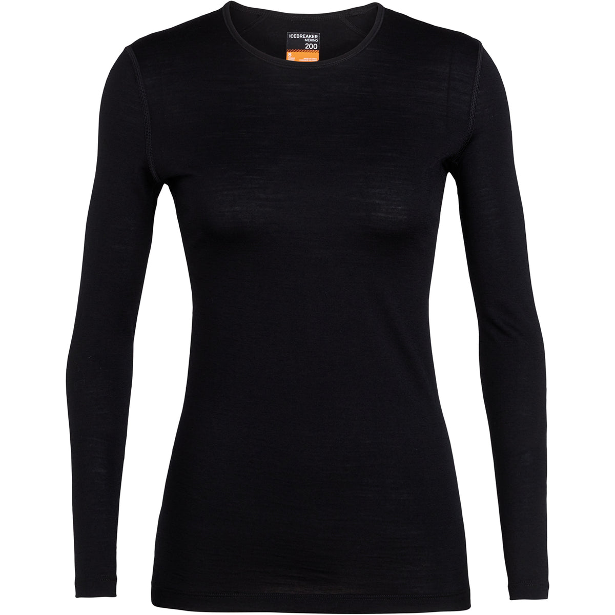 Icebreaker Oasis Longsleeve Womens Crewe Thermal Top 2019 Black