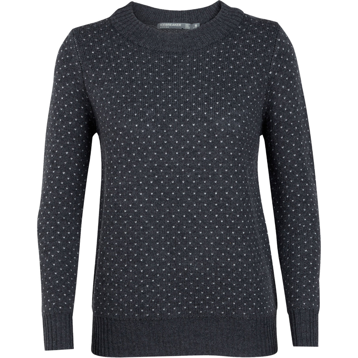 Icebreaker Womens Waypoint Crewe Sweater Char Heather