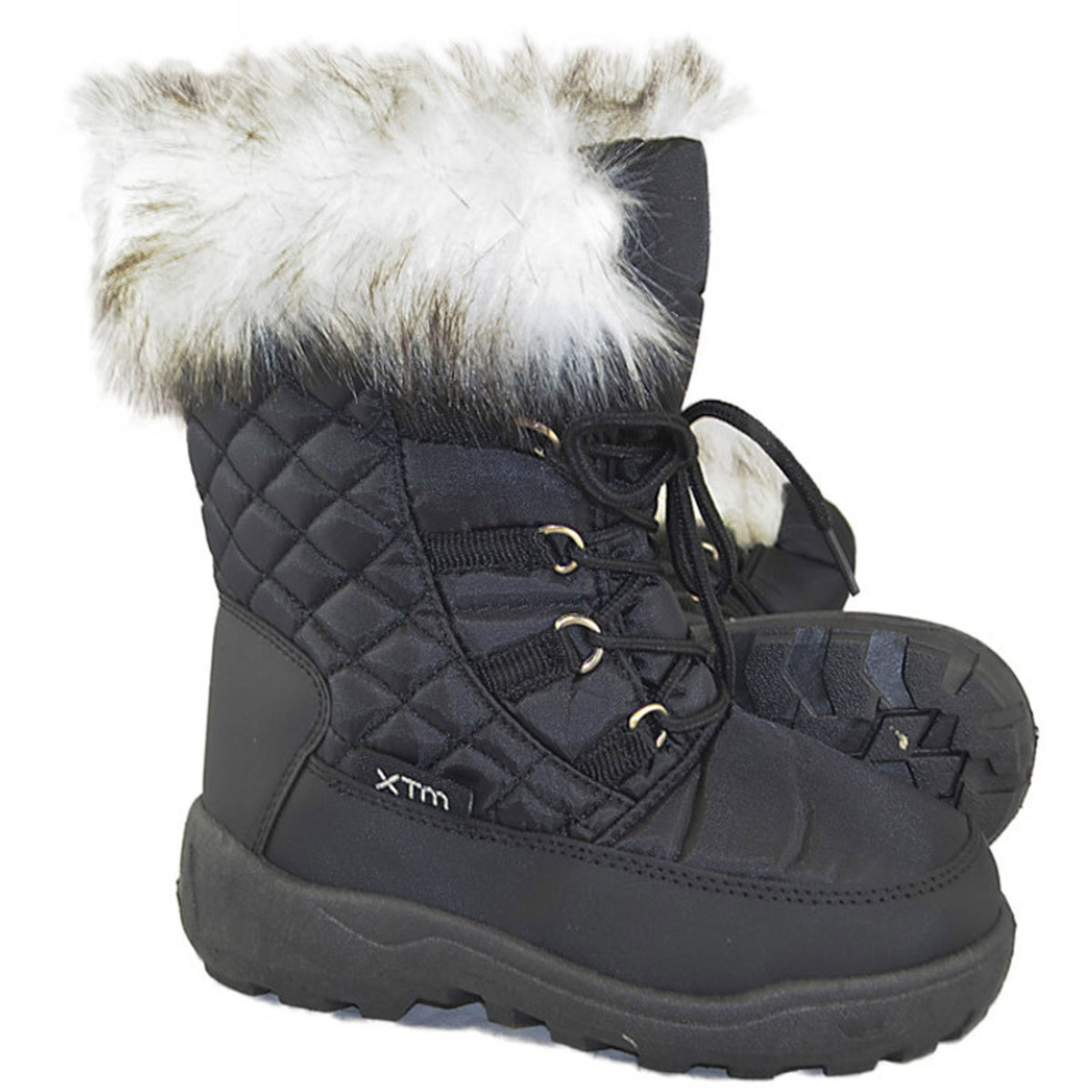 Inessa Girls' Fur Trim Winter Snow Boot