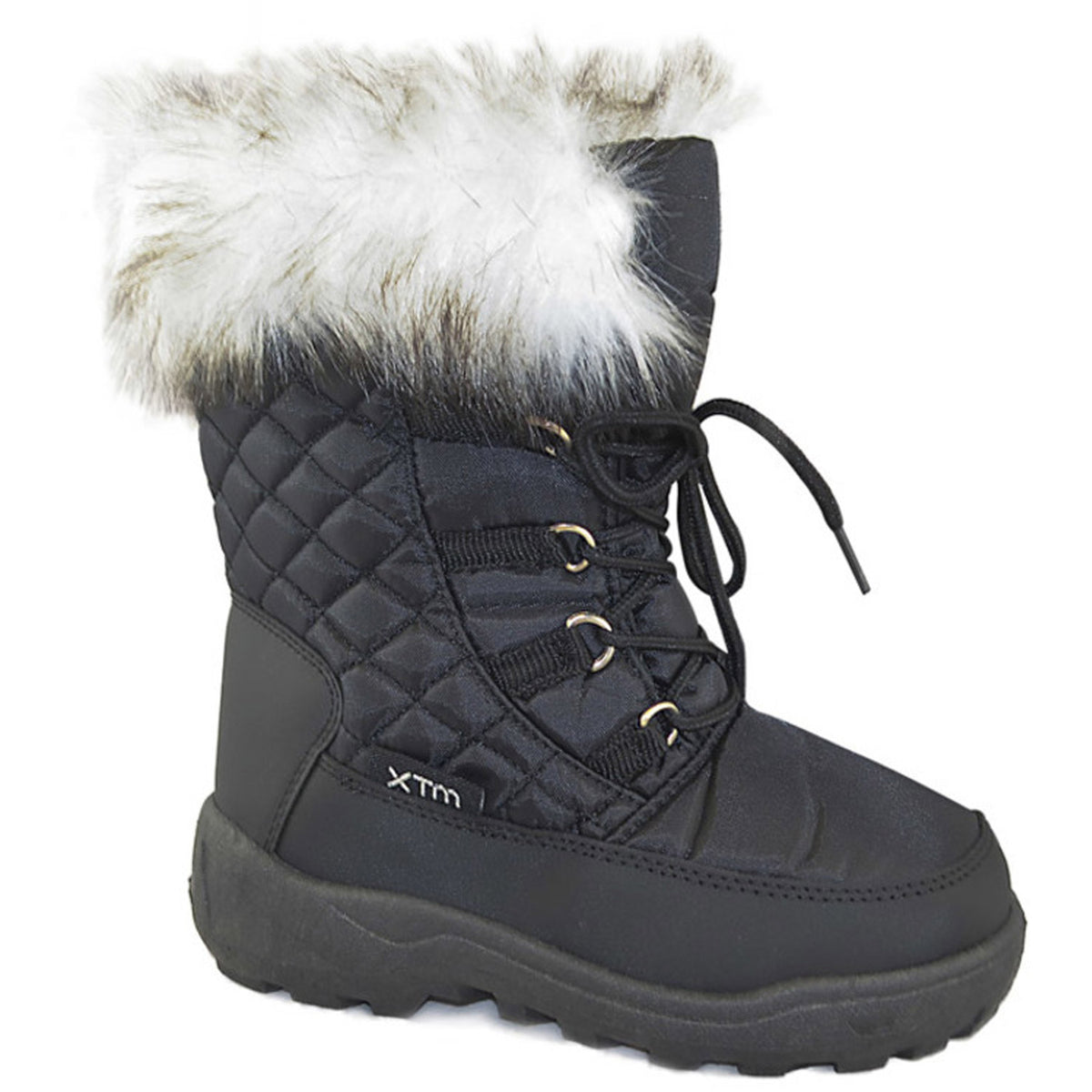 Inessa Girls' Fur Trim Winter Snow Boot