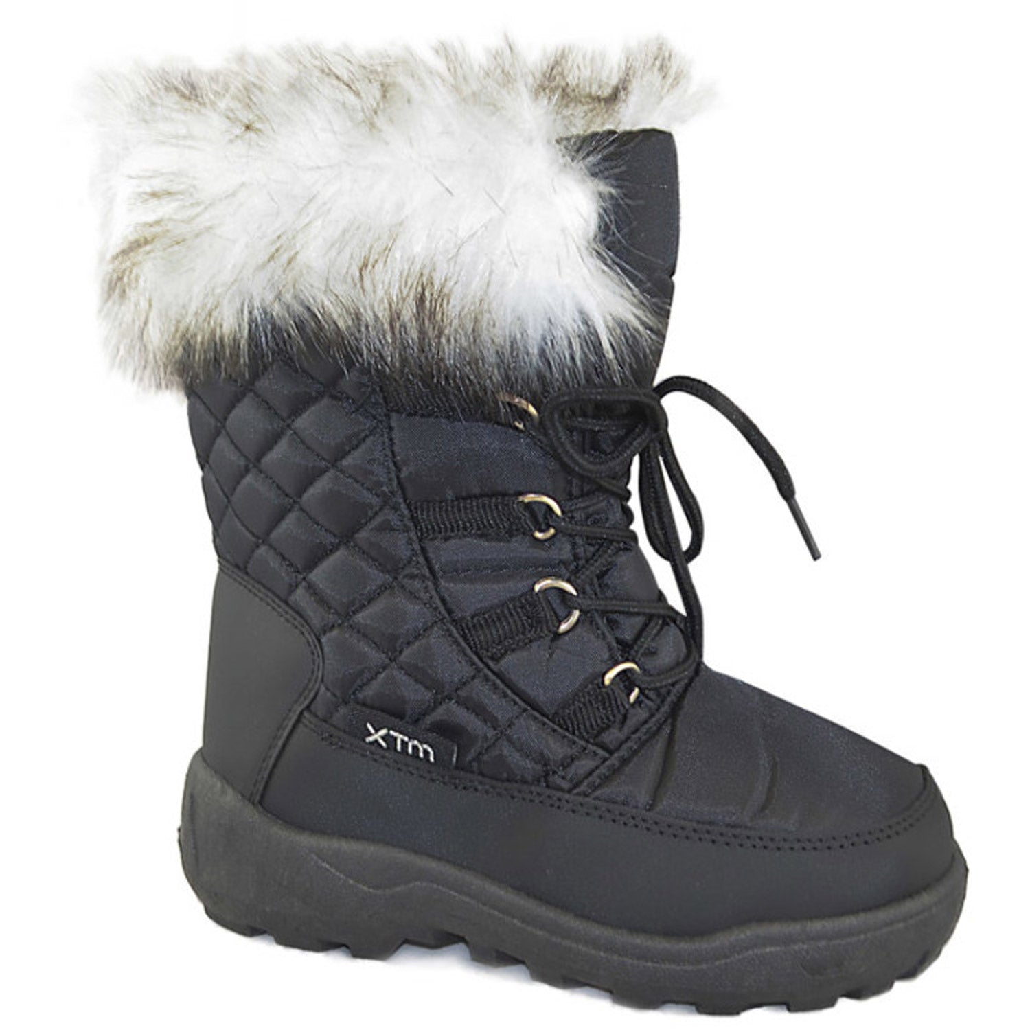 Inessa Girls' Fur Trim Winter Snow Boot