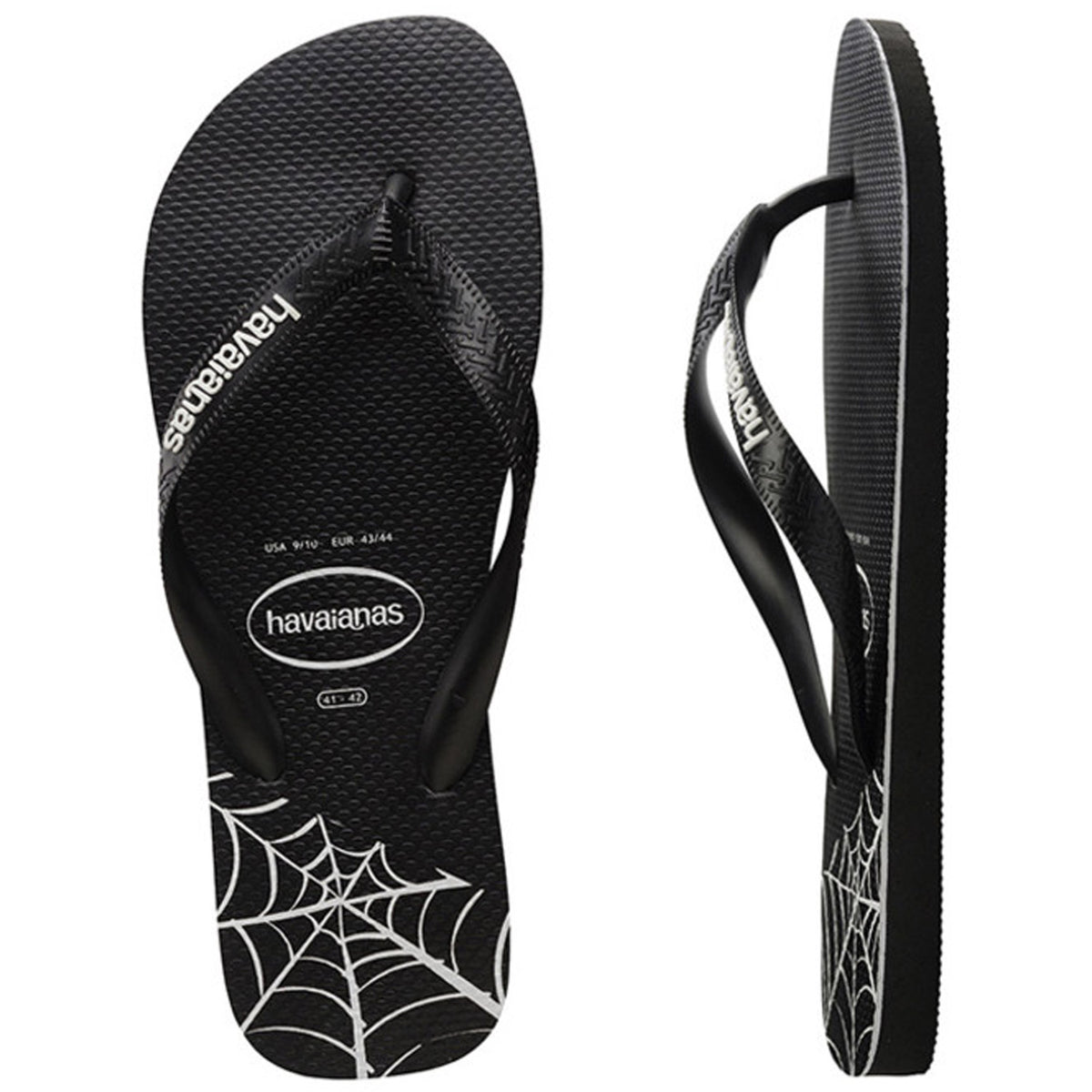 Kids Top Print Splice Thongs Black