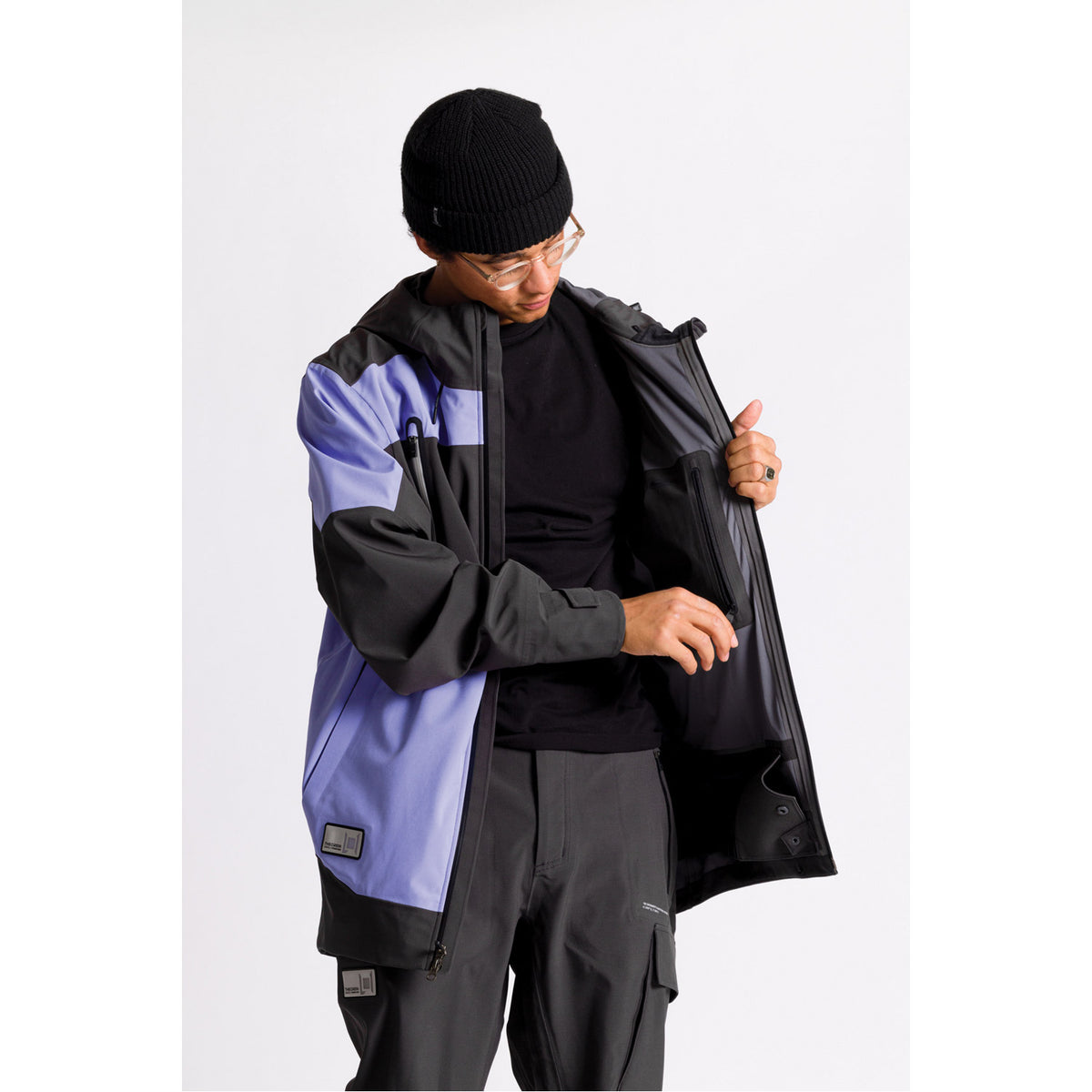 L1 Parton Snowboard Jacket Phantom / Ultraviolet