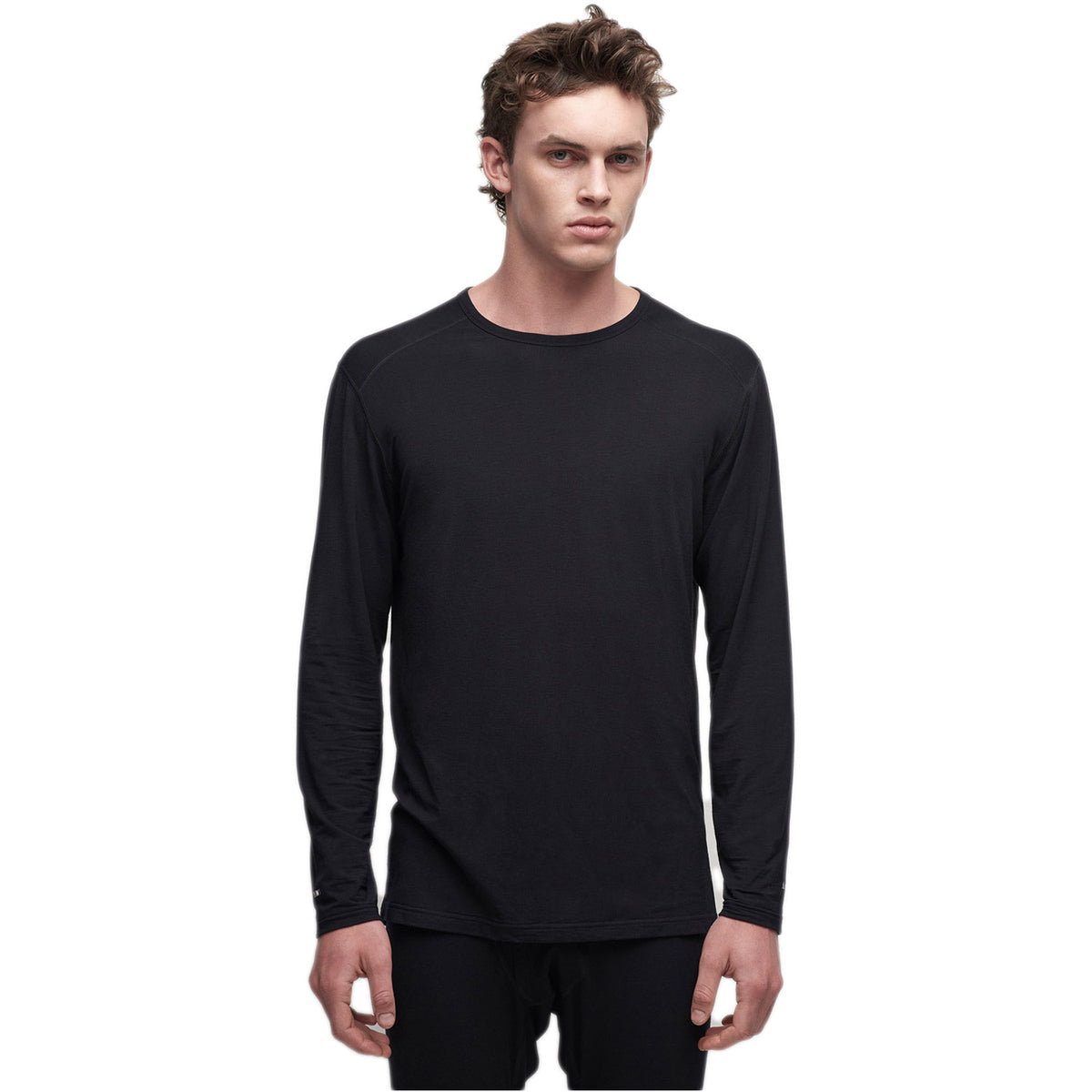 Le Bent Men's Core 200 Thermal Crew Top Black