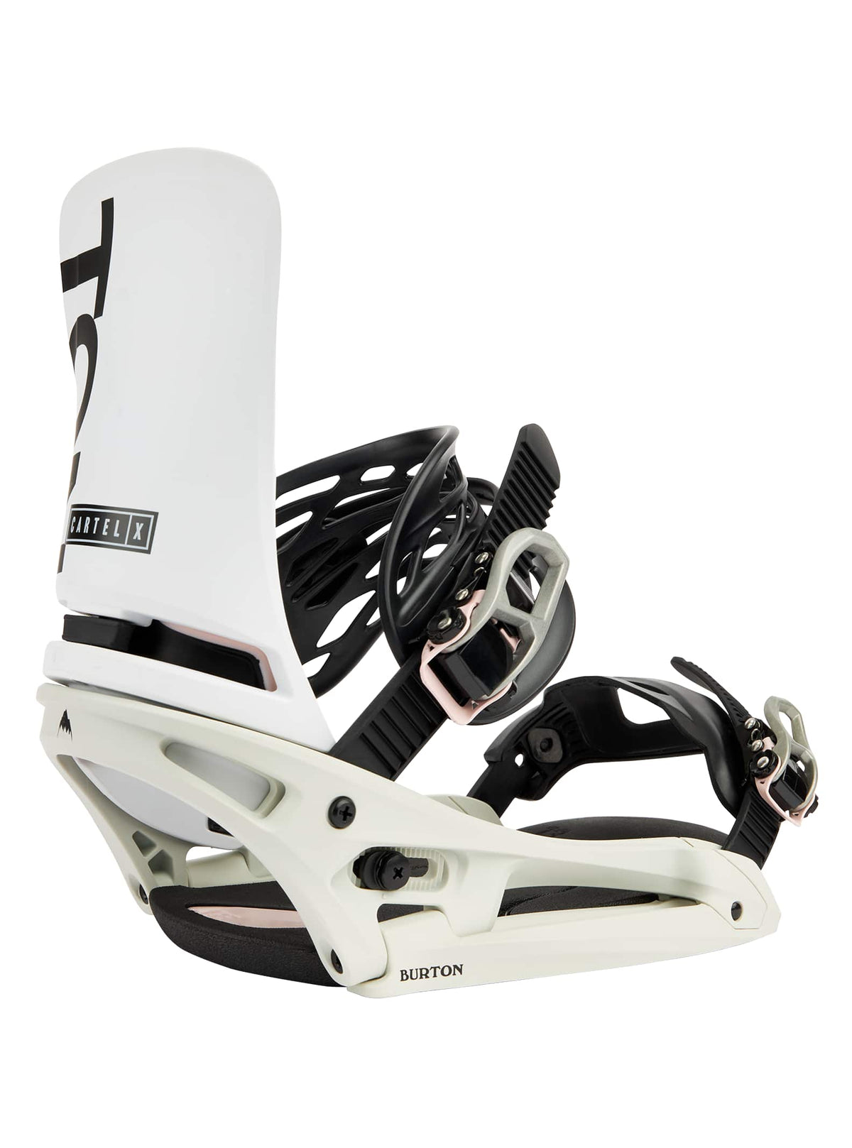 Burton Cartel X EST® Snowboard Bindings 2022 White / gray / logo