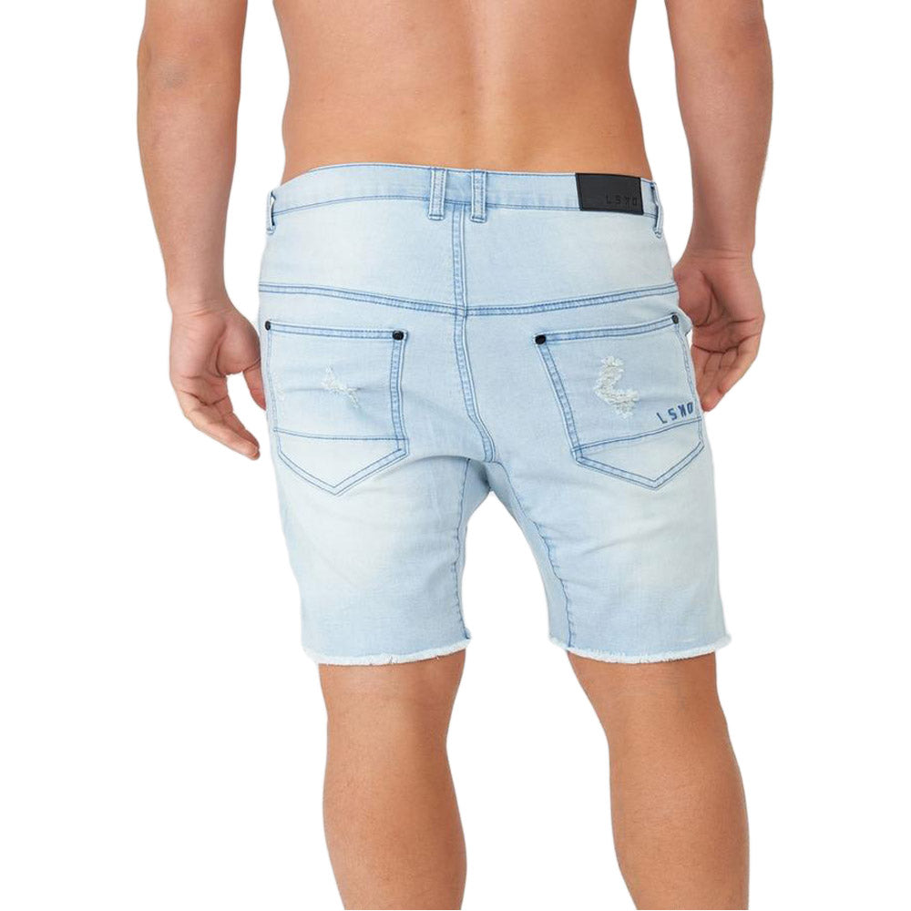 LSKD Torment Denim Shorts Light Indigo