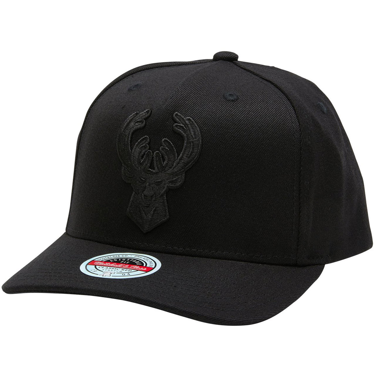 Mitchell & Ness Milwaukee Bucks Black Team Logo Classic Snapback
