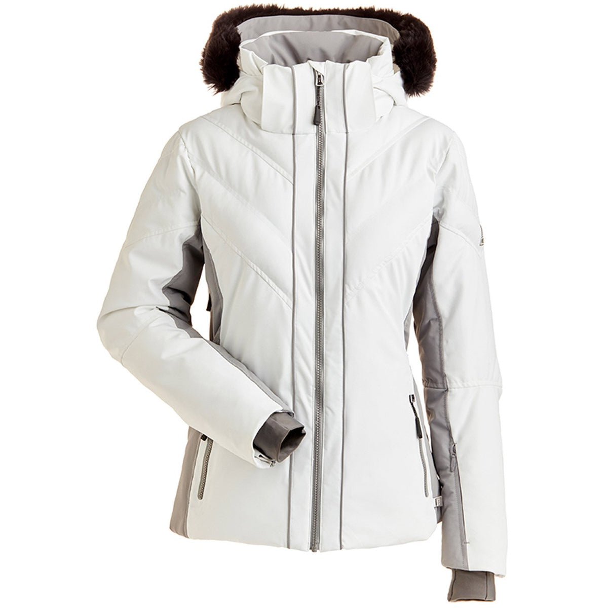 Nils Mika Faux Fur Ski Jacket 2020 White / Silver 1