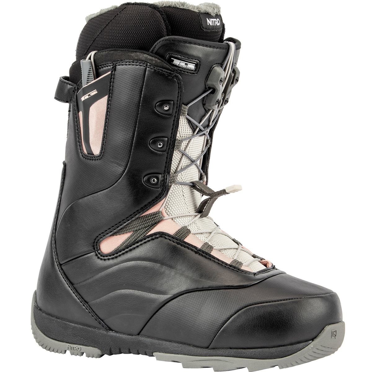 Nitro Crown TLS Snowboard Boot 2020 Black Rose