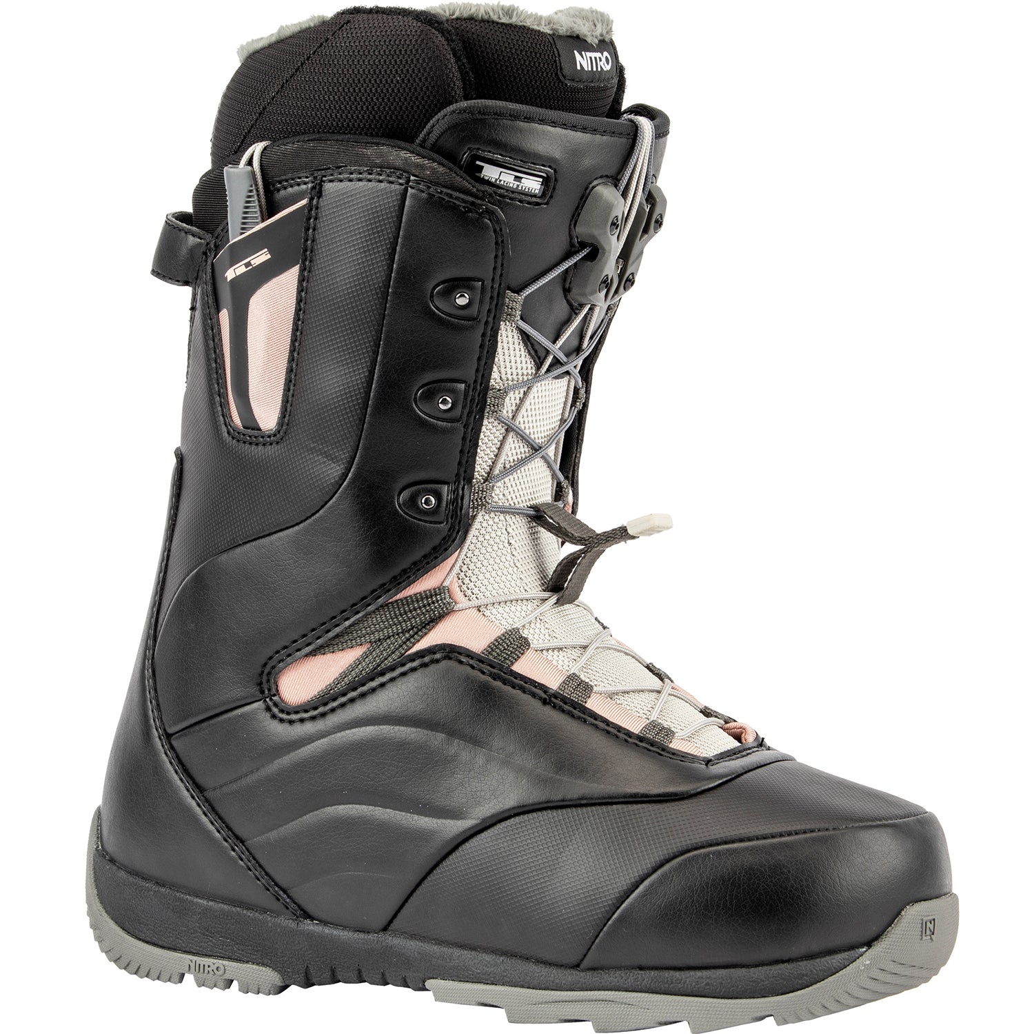 Nitro Crown TLS Snowboard Boot 2020 Black Rose
