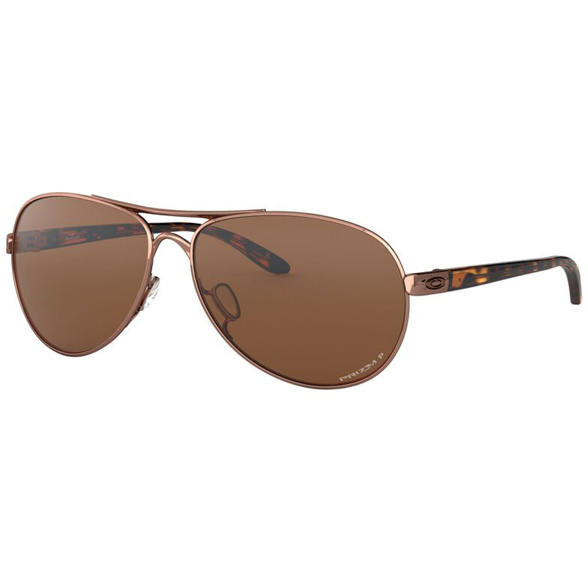 Oakley Feedback Sunglasses Rose Gold w/ Prizm Tungsten Polarised lens