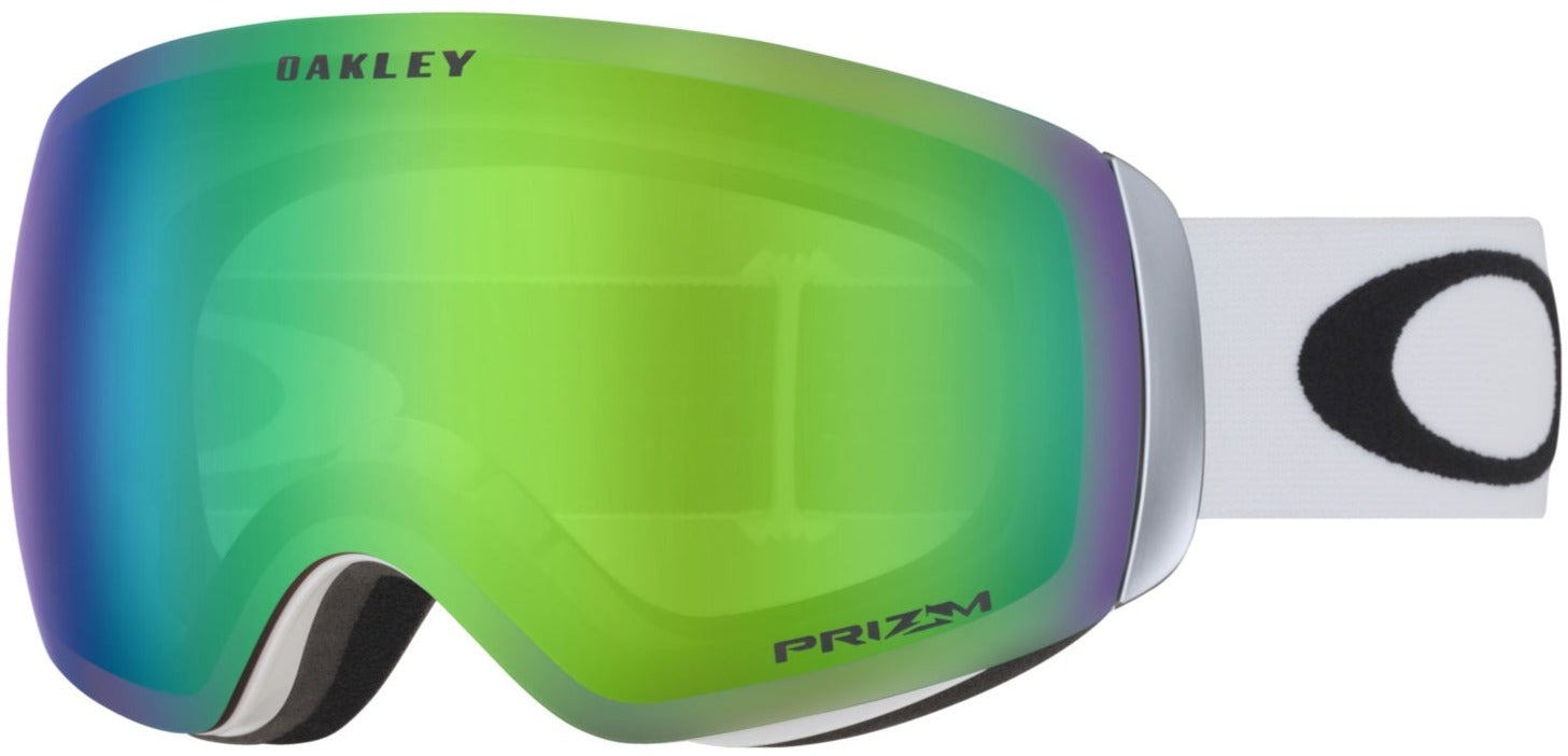 Oakley Flight Deck M Snow Goggles 2023 Matte White Prizm Jade Iridium Lens