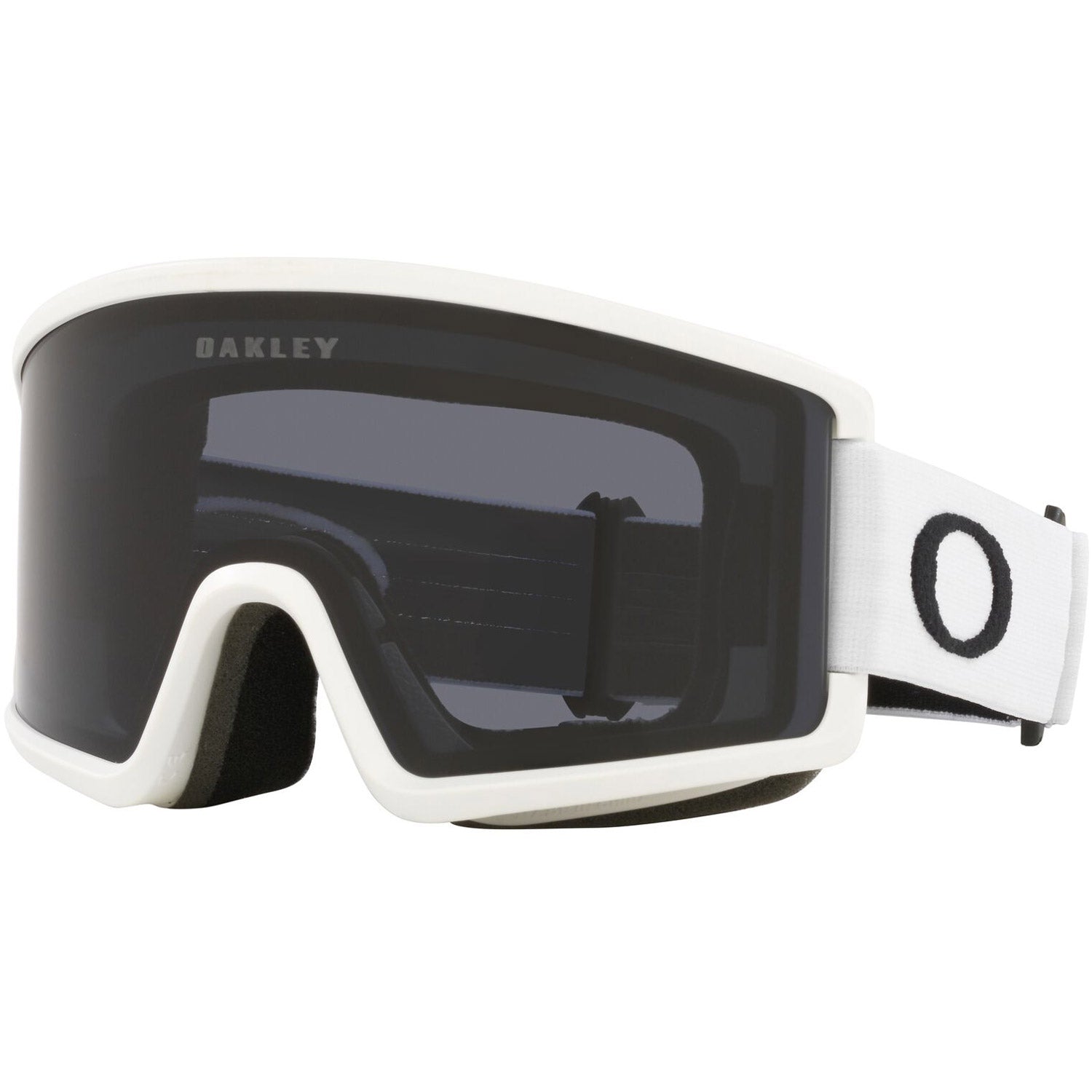 Oakley Target Line L Snow Goggles 2023 Matte White Dark Grey Lens